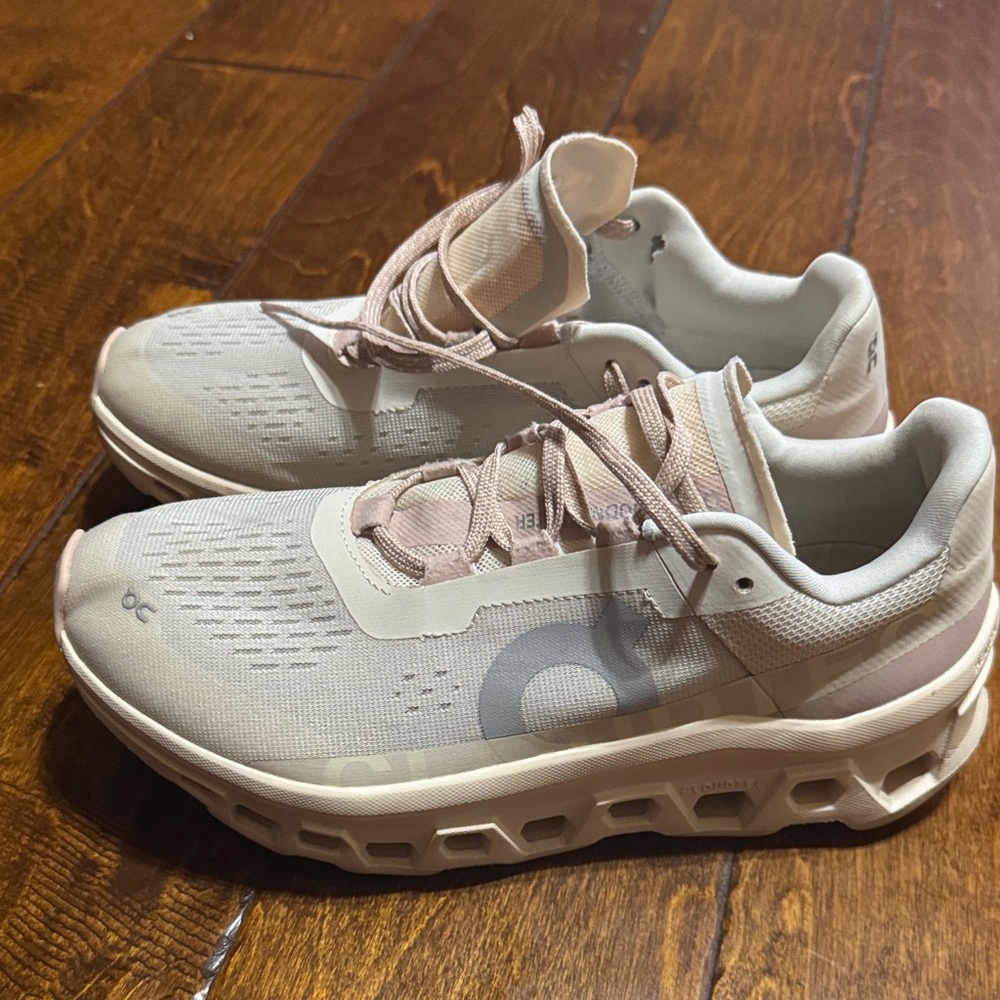 On Running Women's Beige and Blush Sneakers